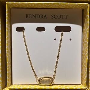 Kendra Scott Gold Necklace with Gemstone Pendant